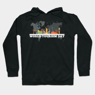 World Tourism Day - Take The Map & Travel With Your Buddies Hoodie